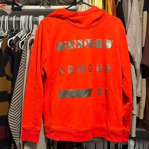 Under Armour bright orange hoodie